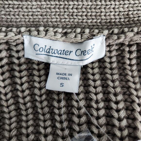 NEW Coldwater Creek Vintage Wash Mixed Pattern Knit Cardigan Sweater, S - Picture 9 of 10